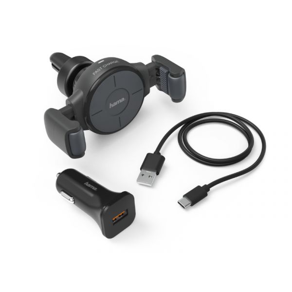 Hama FIC E3 univerzális autós mobiltartó, vezeték nélküli töltő FC-10 Flex (201677)